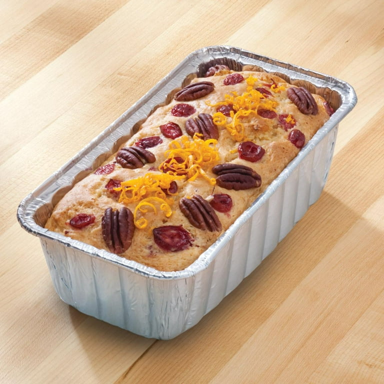 Disposable Loaf Pan with Lid for Baking - Mini 8x4 1.5 Lb Disposable Bread  Pans - Meatloaf Pans – 50 Pans and 50 Clear Lids - Perfect for Baking