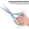 thumbnail image 4 of HAHDAXIA Scissors All Purpose, Sharp Titanium Blades Shears, Rubber Soft Grip Handle, Multipurpose Scissors 3 Pack, Great for Office, Fabric, Craft, Sewing, Arts, School and Home Supplies, Bl, 4 of 7
