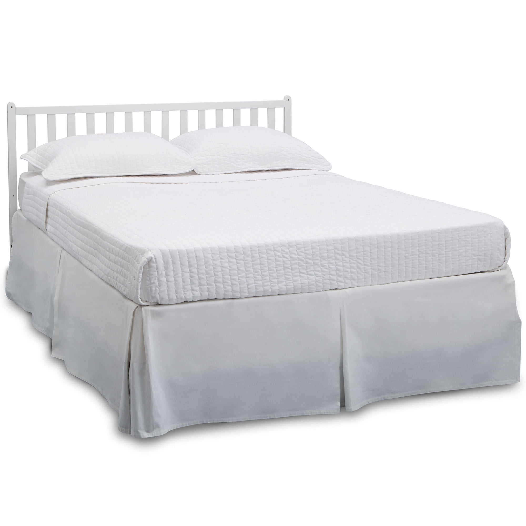 Delta Children Heartland 4-in-1 Convertible Crib, Greenguard Gold Certified, Bianca White