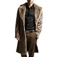 thumbnail image 3 of Black Friday Deals Men Coat Jacket Warm Thickening Long Faux-Fur Outerwear Cardigan, 3 of 4