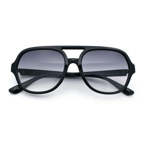Vintage Style Retro Iconic Plastic Racer Hipster Sunglasses Black - Smoke