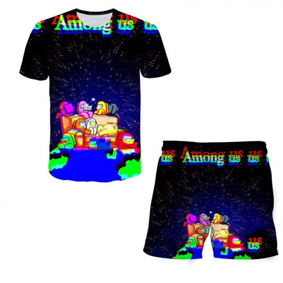 Among Us Tops Short Sleeve T Shirt Unisex T-shirts Anime Crewneck Graphic Floral Print Tshirts Cute Shirts for Women Men Teen Boys Girls Women's Men's Tee Shirts Cartoon Tees