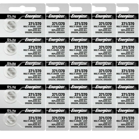 25 Pcs Energizer 370 371 Watch Battery SR920W, Button Battery