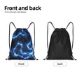 thumbnail image 5 of Kdxio Blue Lightning Print Drawstring Backpack Bag,Waterproof Draw String Back Sack, Gym Drawstring Bags Swim Bag For Unisex, 5 of 9