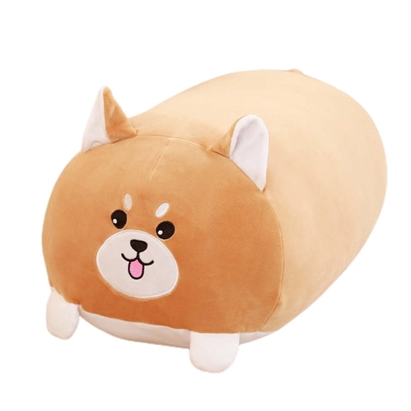 Linda almohada con relleno de animales, juguete de peluche, almohada grande suave, almohada bonita para decoración de escritorio del hogar de vacacion Perro marrón