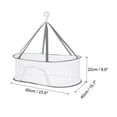 thumbnail image 2 of Unique Bargains Folded Mesh Clothes Hanging Dryer, 1-Tier Sweater Drying Rack, White, 2 of 5