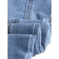 thumbnail image 6 of Unique Bargains Women's Plus Size Outfits Skinny Stretch Jeans Capri at Knee Denim Shorts Light Blue 3X, 6 of 7