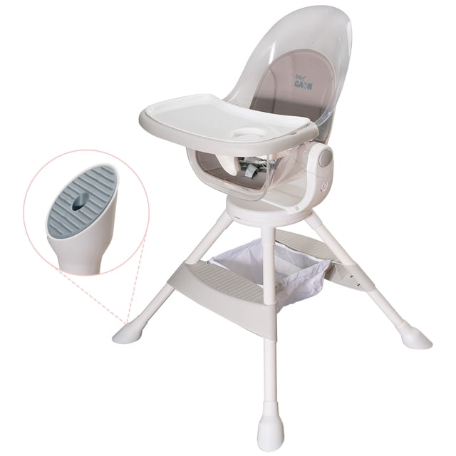 Silla Periquera Alta Baby Gaon Súper Seguridad Con Charola Gris PERITRA