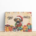 thumbnail image 3 of Merry Christmas Santa Rhodesian Ridgeback Scarf Twinkling Lights Xmas Holiday Horizontal Matte Canvas Poster Ridgebacks Dog Lover Gifts Wall Art Home Decor - 00022, 3 of 5