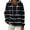 Black, variant on Women's Fashion Casual Striped Print Pullover Long-Sleeve Hooded Sweatshirt, Classic Fall Winter Wear with Soft Material and Stylish Design for Everyday Use,Army Green,L
