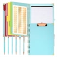 thumbnail image 1 of Juego de Bolígrafo y Bloc de Notas Recargable, 5 Divisores con 10 Bolsillos de Almacenamiento, Carpeta con Portapapeles, Bolígrafo de Diamante de Cristal para la Escuela A, 1 of 5