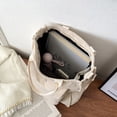 thumbnail image 4 of Bolso de mujer portátil, sencillo bolso retro de un solo hombro beige, 4 of 5