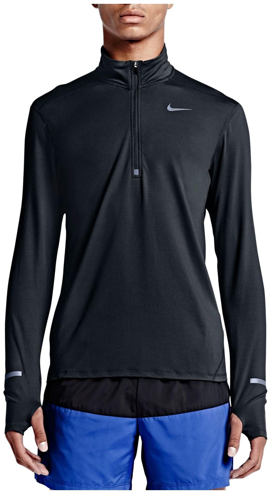 Nike - Nike Men's Dri-FIT Half-Zip Running Shirt (Black, S) - Walmart ...