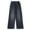 Blue, variant on Ruyang Girls Baggy Wide Leg Denim Pants Elastic High Waist Washed Jeans All Seasons Wear 𝐘2K Fashion Denim Trousers