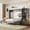 Gray, variant on Noble House Queen Murphy Bed with Adjustable Storage Shelves and Drawer, Foldable Wall Bed Frame, Walnut
