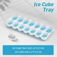 thumbnail image 2 of Ice Cube Tray with Lid, 4 Packs 56 Cubes Durable Stackable Ice Cube Trays for Freezer with Removable Lids, Easy-Release Plastic & Silicone Ice Tray for Cocktail, Coffee, 2 of 6