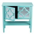 thumbnail image 5 of Frasera 2-Door Console Cabinet with Quatrefoil Mirror Inserts and Shelf - Black, 5 of 11