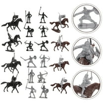 NICEXMAS Knight Figurines Models Plastic Assorted Color for Decor 1Set