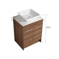 thumbnail image 3 of BNK 24 Inch Freestanding Bathroom Vanity with White Ceramic Sink, Modern Floor Standing Bathroom Vanity Set, Single Bathroom Vanity and Sink Combo, with 2 Doors, 3 of 10