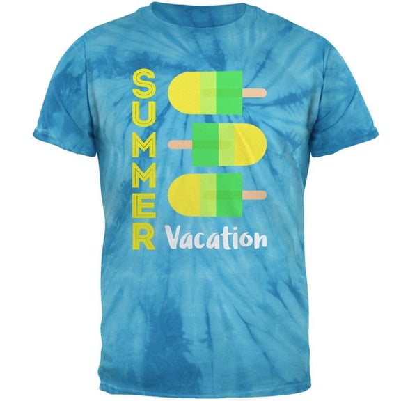 Summer Sun Ice Pop Summer Vacation Mens T Shirt Pinwheel Blue Tie Dye 2XL