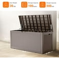 thumbnail image 4 of 100 Gallon Waterproof Large Resin Deck Box Indoor Outdoor Lockable Storage Container for Patio Furniture Cushions Garden Tools 48x21.5'', 4 of 9