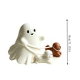 thumbnail image 6 of Ghost Dog Figurine, Halloween Ghost Decor, Cute Ghost Puppy Statue, Halloween Tabletop Decoration for Shelf Mantel Desk Tiered Tray Home Fall Decor, 6 of 7