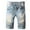 Light Blue, variant on Hvyesh Mens Denim Shorts, Men's Summer Short Micro Elastic Short Zipper Open Five Point Short Half Shorts Jeans