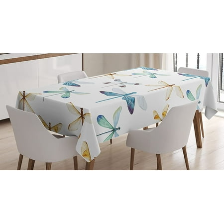 

WISH TREE Moroccan Tablecloth Oriental Motif with Mix of Hippie Retro Circle Morocco Mosaic Lines Design Dining Room Kitchen Rectangular Table Cover