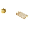thumbnail image 1 of Escultura De Figura De Fruta De Resina Y Plato De Postre Moderno, Bandeja De Mesa De Centro Con Asa Para Comedor, Dormitorio, Oficina, Hogar, Fiesta, Almacenamiento, 1 of 8