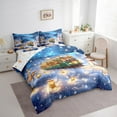 thumbnail image 3 of Castle Fairy Cute Snowman Twin Bedding Sets 7-Piece for Boys Girls,Merry Christmas Bedding Comforter Set Microfiber,Winter Train Railway Breathable Sheet Sets,Ultra Soft Home Decor,Reversible, 3 of 8