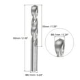 thumbnail image 2 of Uxcell 6.1mm C2/K20 Tungsten Carbide Straight Shank Spiral Flutes Twist Drill Bit, 2 of 5