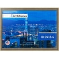 thumbnail image 3 of ArtToFrames 18.9x13.4 Inch - 48x34 CM Silver Puzzle Frame for 500 piece Puzzles.1.50 Inch Custom Wood Puzzle Frames, Aged White Gold - Comes with Regular Glass, 3 of 6