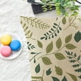 thumbnail image 4 of Funda de almohada con flores silvestres, flor romántica, hojas naturales, funda de cojín cuadrada acogedora, 4 of 5