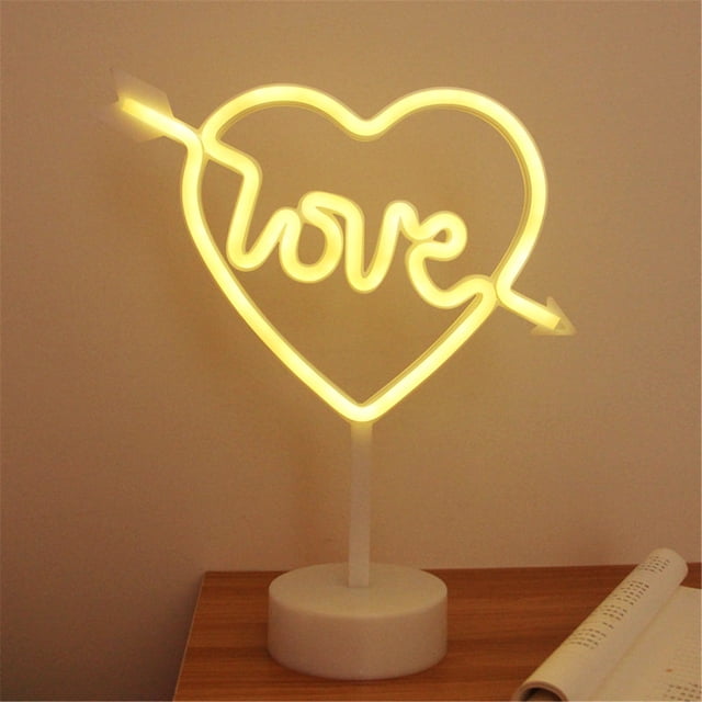 Vaidha LED Night Light Bedroom Heart Home Decor Battery Wall Lamp