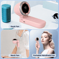 thumbnail image 5 of ATUPEN Portable Fan, 15H 100 Speeds 3600mAh Small Fan for Indoor Outdoor Gifts for Women Men, Pink, 5 of 6