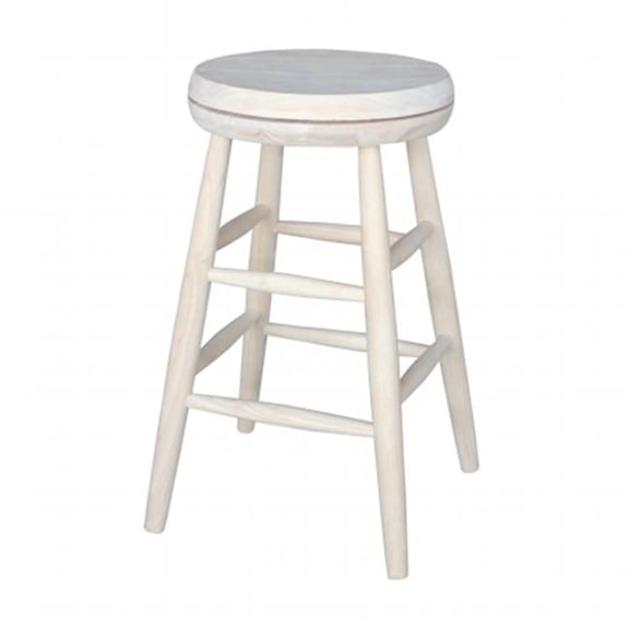 International Concepts 18 in. Scooped Seat Swivel Dining Chair