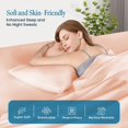 thumbnail image 5 of 800 Thread Count 100% Egyptian Cotton Pillowcase Set, Standard/Queen Size 20x30 Inch, Peach, 2-Pack, Envelope Closure, Soft, Cooling, Crisp & Breathable, 5 of 5