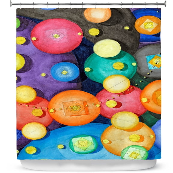 Shower Curtains 70" x 73" from DiaNoche Designs by Lorien Suarez - Spheres 15