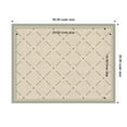 thumbnail image 5 of Kate and Laurel Framed Fabric Pinboard 26 x 20, Green Lattice Pattern Printed Linen Classic Bulletin Board for Use as a Vision Board or Wall Organization, Florence Silver Frame, 5 of 8