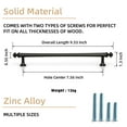 thumbnail image 3 of Goo-Ki 7.6"(192mm) Hole Center Matte Black Kitchen Cabinet Handles, Closet Classic Zinc Alloy Cabinet Pulls Dresser Handles for Bedroom,Drawer,Cupboard & Wardrobe, 6 Pack, 3 of 10