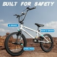 thumbnail image 3 of XJD Freestyle BMX Bike for Teen Beginner 8-12 Years Old Kids,20 Inch Kids Bike with Hi-Ten Steel Frame, U-brake and Hand-brake levers, 3 of 7