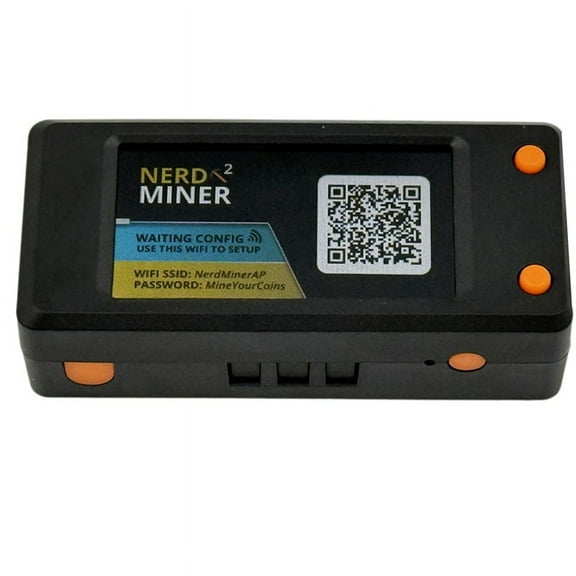 Nerdminer V2 BTC Solo Lottery Miner 78KH/S with LCD Display BTC Miner ASIC Mining Bitcoin BTC Miner Silent Miner,1 x Miner 1 x Data cable(random color,Specified color is not accepted),Black
