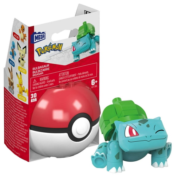 MEGA Pokémon Bulbasaur Building Toy Kits with Action Figure (30 Pieces) for Kids