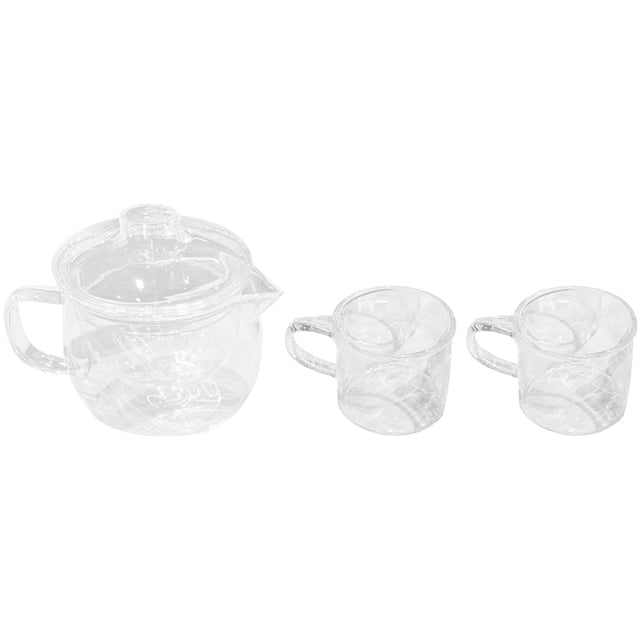 1 set Infuser té té té taza de té set de vidrio con colador extraíble para sala de té