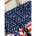 thumbnail image 6 of Bagilaanoe Baby Girls Independence Day Outfits 0-24M 4th of July Romper Dress Infant Star Striped Print Sleeveless Bodysuits with Headband Clothes, 6 of 7