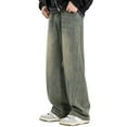 thumbnail image 2 of Conairie Baggy Jeans for Men Elastic Waist Denim Pants Fashion Comfort Street Outdoor Hiking Pants With Pocket Blue XXXL, 2 of 7