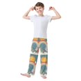 thumbnail image 2 of FORMRS Boys Pajama Pants with Pockets Size 6-8Y Kids Lounge Sleep Bottoms, Blue Rainbow, 2 of 8