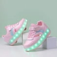 thumbnail image 2 of Cyiecw Roller Shoes Girls Boys Sneakers with Wheels Roller Skate Shoes USB Charging with LED Light Up Footwear Skates for Beginner Trainers Kids Lightweight Breatheable Shoe, 2 of 5