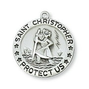 McVan L464 0.71 x .41 x 0.5 in. Sterling Silver St. Christopher Pendant