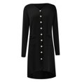thumbnail image 5 of Womens Long Sleeve Cardigan Casual Light Soft Knit Cardigan Sweater Coat Cardigan Autumn And Winter Mid Length Long Sleeve Buttons Ladies Front Open Sweater Open Front Duster for Women Open Cardigans, 5 of 5